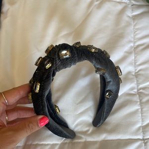 Anthropologie jeweled headband and red velvet headband